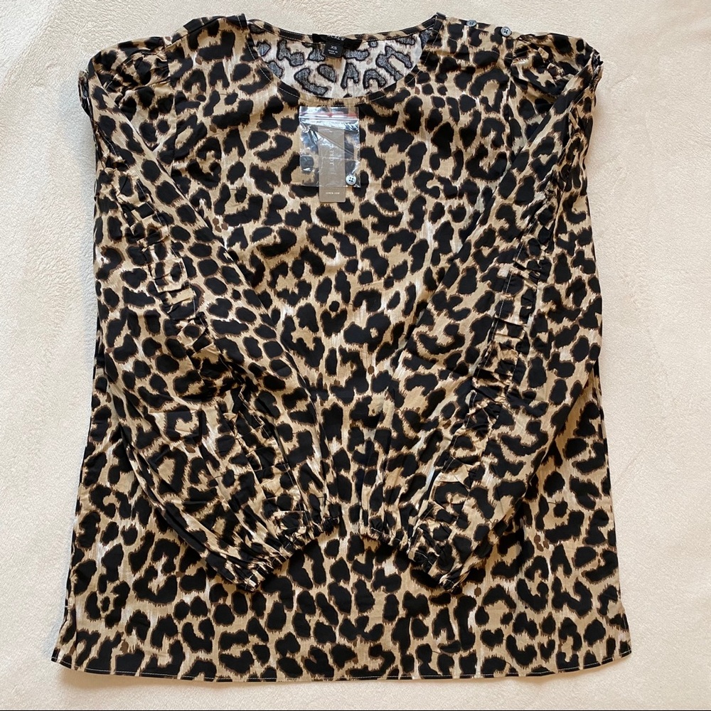 {J. Crew} Ruffle-Sleeve Top - Picture 5 of 10